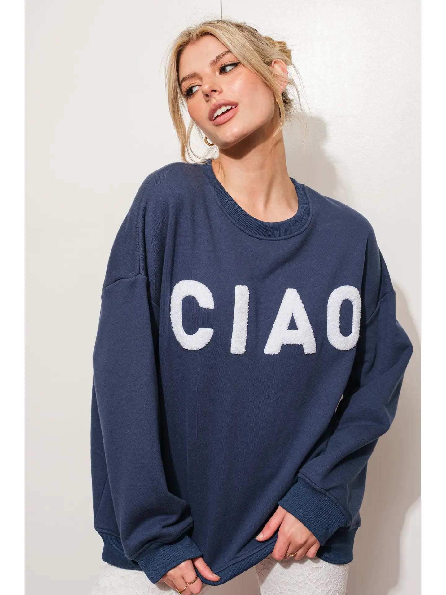 Ciao Patch Sweatshirt - Navy