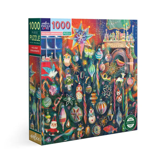 eeBoo - 1000 Piece Puzzle - Holiday Ornaments