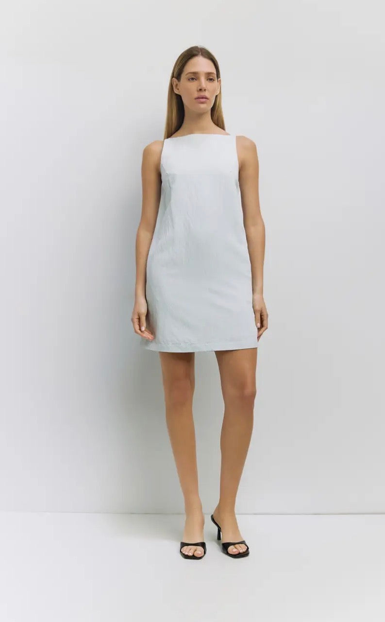 Open Back Summer Midi Dress - Sky Blue