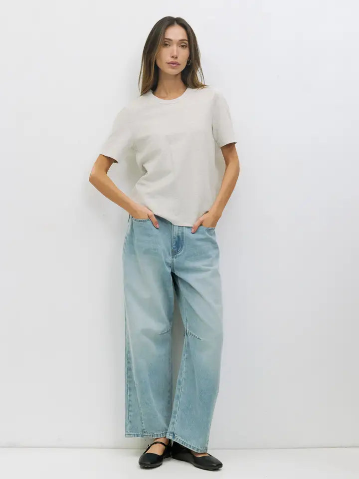 The Anita Top - Heathered Grey