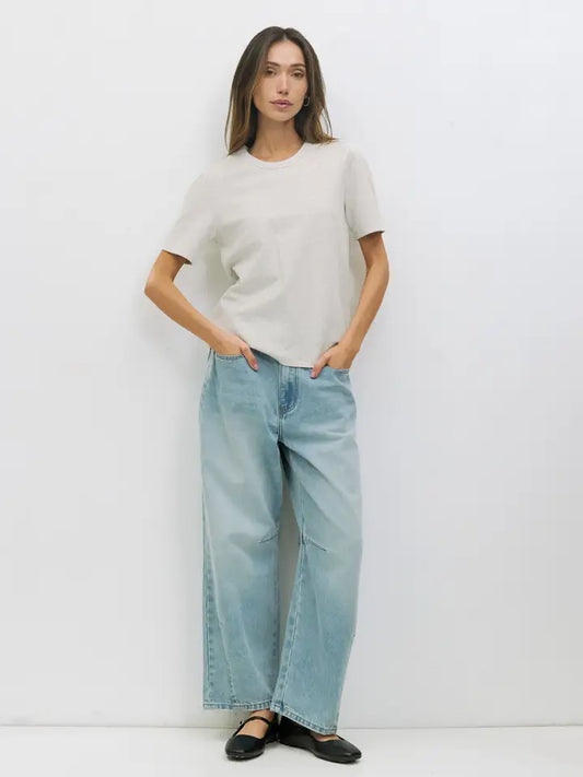 The Anita Top - Heathered Grey