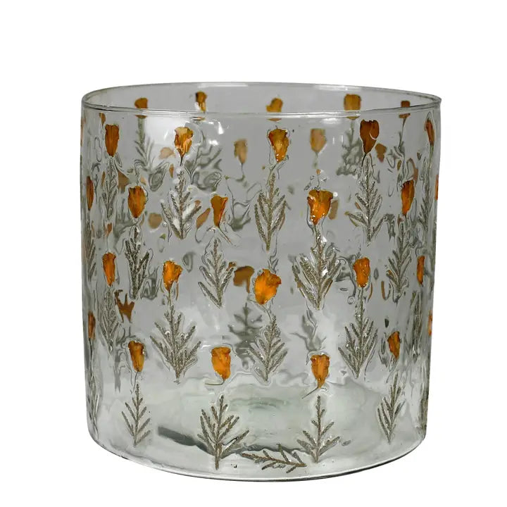 Tiny Flower Hurricane, Glass - Medium