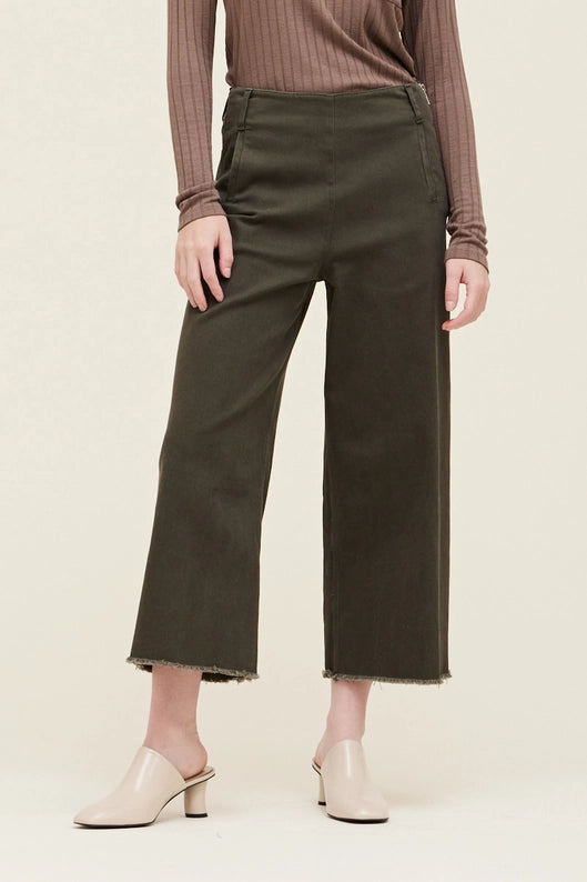 Grade + Gather - Twill Stretch Pants - Washed Dark Forest