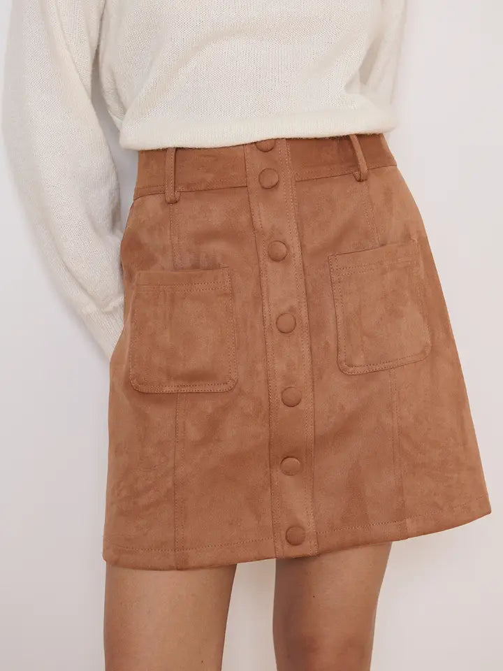 Short Suede Skirt - Tom