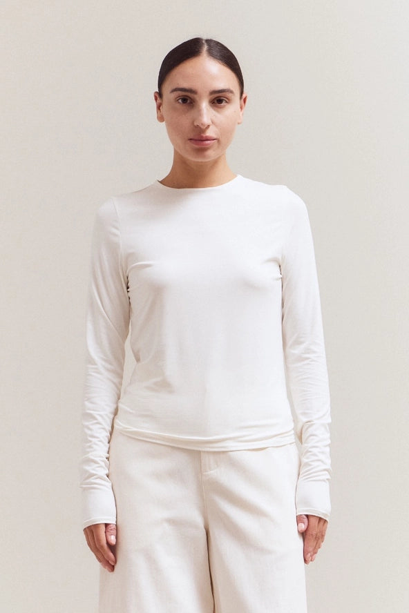 Grade + Gather - Long Sleeve Modal T-Shirt - Soy