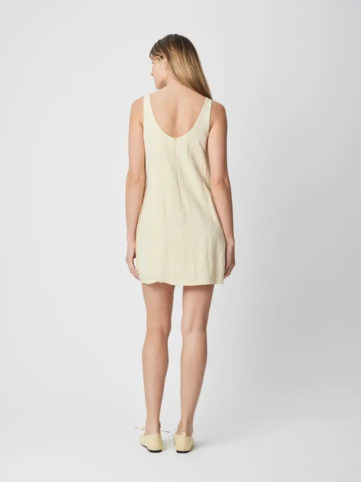Open Back Summer Midi Dress - Butter Yellow