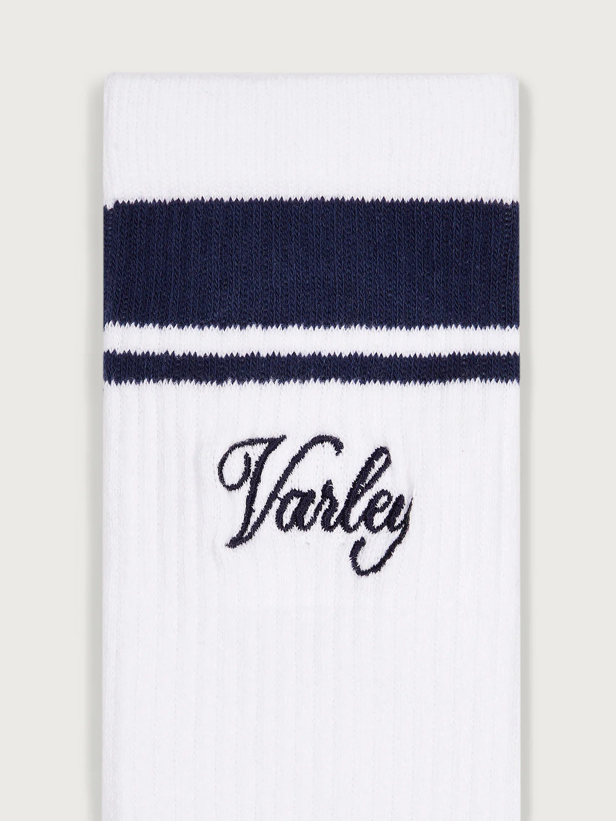 Varley - Lamar Club Stripe Sock - White/Blue Nights