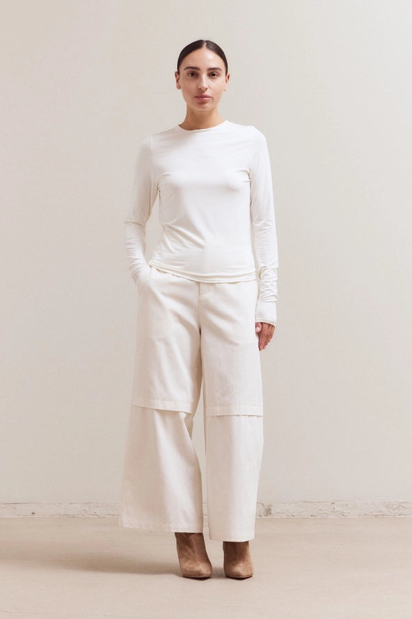 Grade + Gather - Long Sleeve Modal T-Shirt - Soy