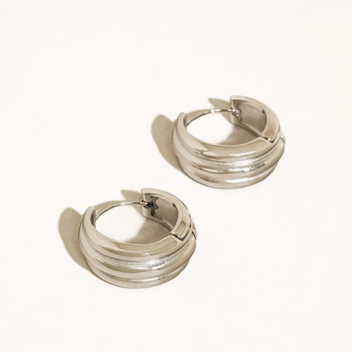 Gevrey Non-Tarnish Hoop Earring - Silver