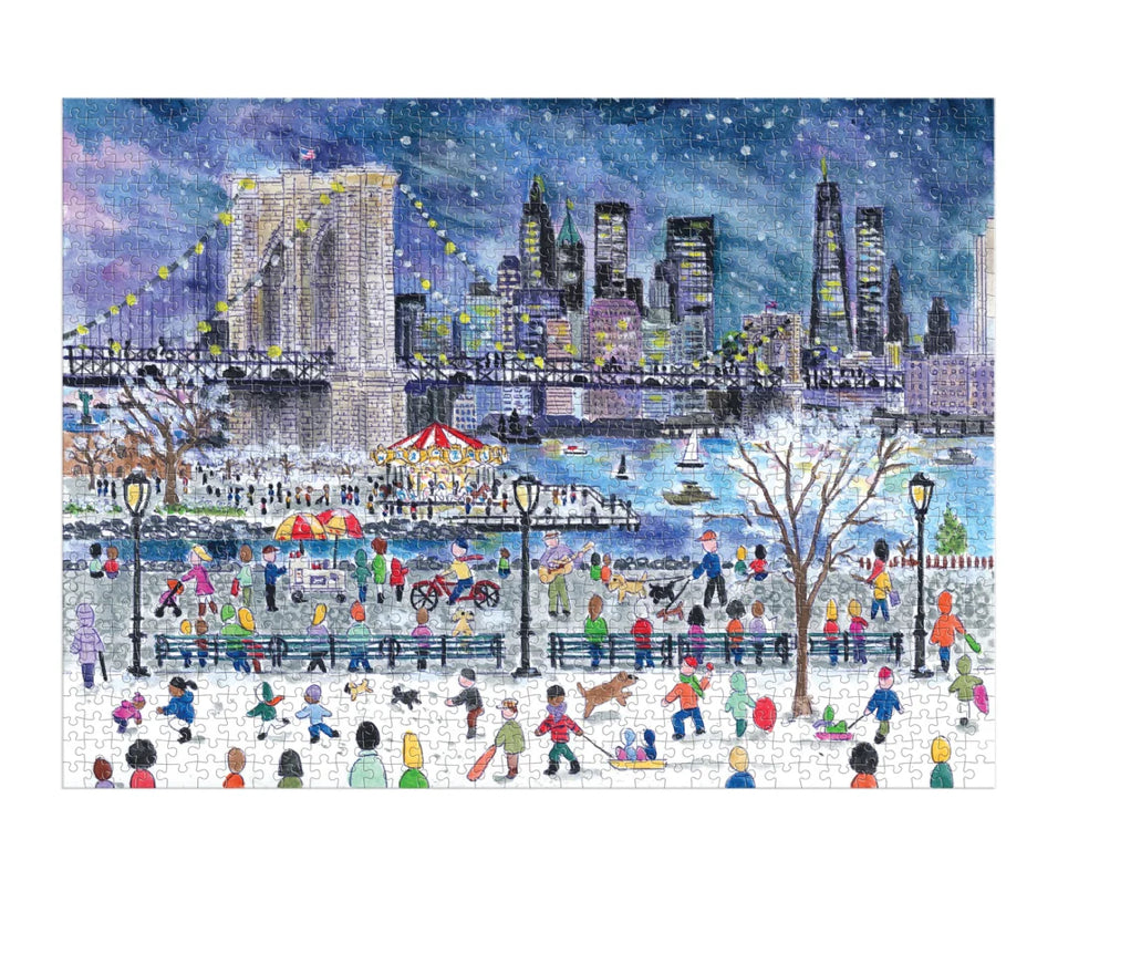 1000 Piece Puzzle - Snowfall Over New York City - Michael Storrings