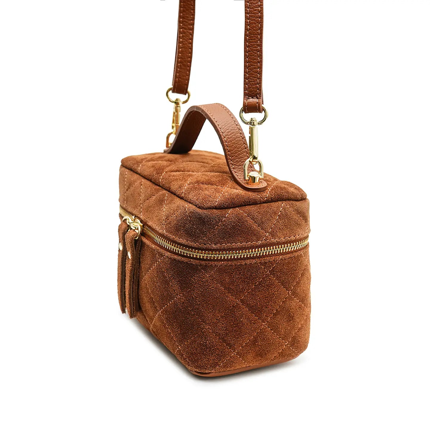 Elita Suede Bag - Camel