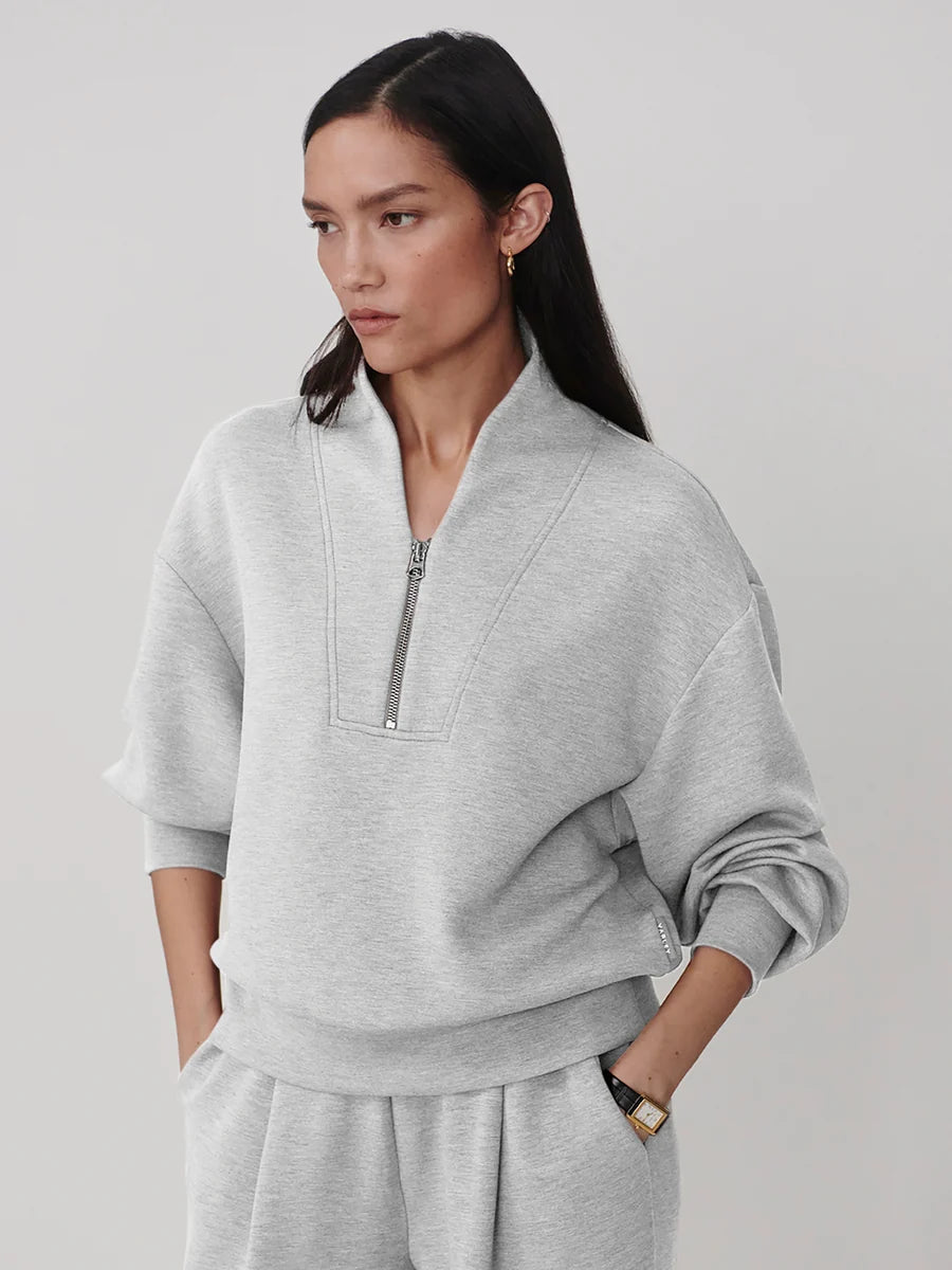 Varley - Davidson Sweat - Light Grey Marl