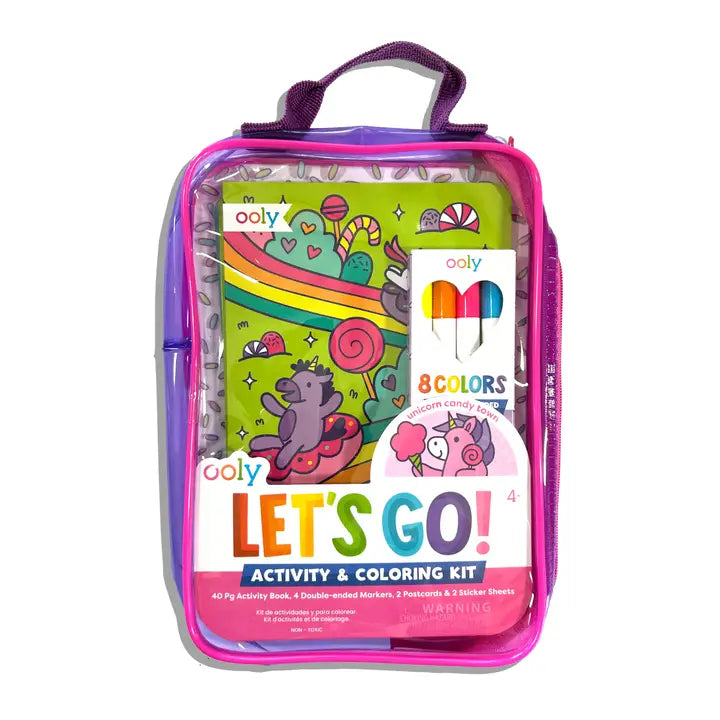 Ooly - Let's Go!: Activity & Coloring Kit - Unicorn Candy Town