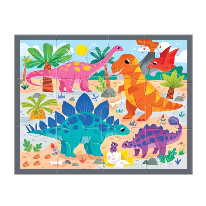 Mudpuppy - Pouch Puzzle - Mighty Dinosaurs