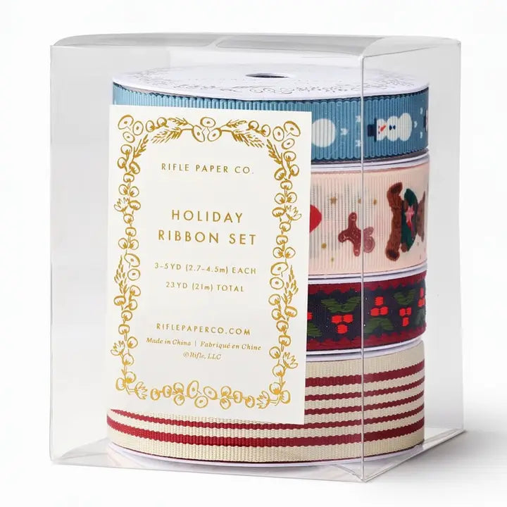 Rifle Paper Co. - Assorted Ribbon Set - Beary Christmas