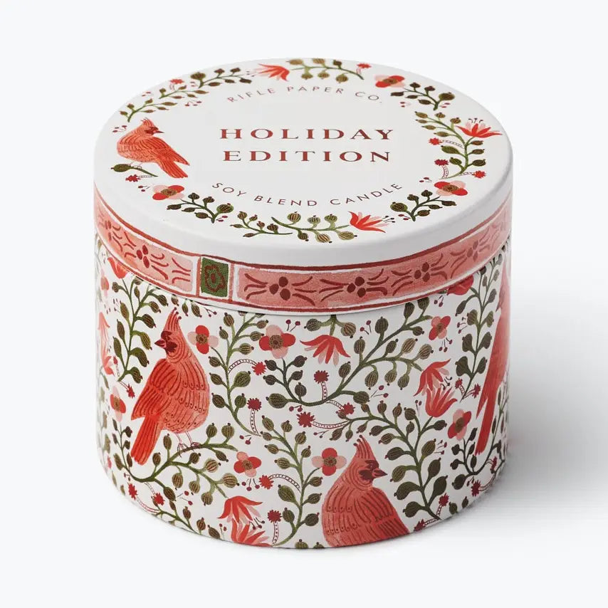 Rifle Paper Co. - Holiday Tin Candle - 3oz - Cardinals