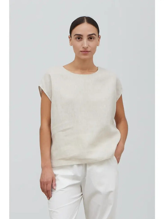 Grade + Gather - Linen Shell Top - Greige