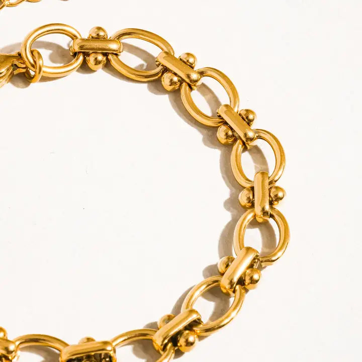 Dawson 18K Gold Non-Tarnish Braided Chain Bracelet - Yellow Gold