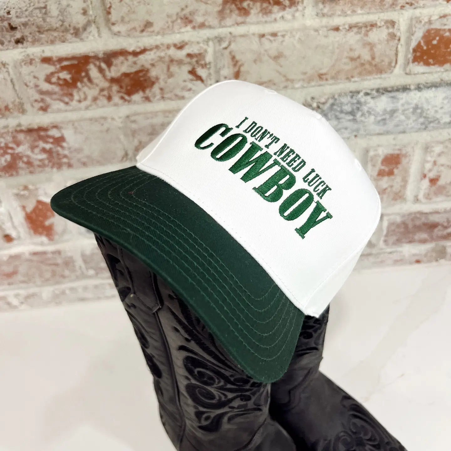 I Don't Need Luck Cowboy Trucker Hat