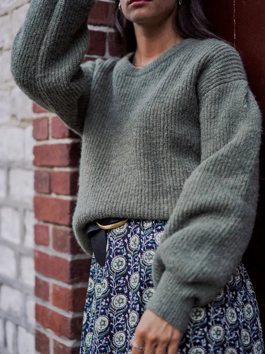 Kimane Knit Sweater - Kaki