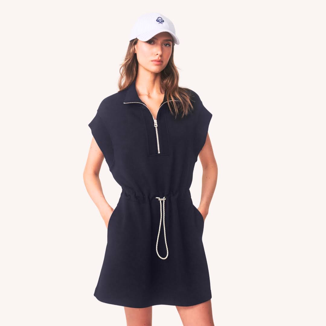 Varley - Avaya Half Zip Dress - Blue Nights