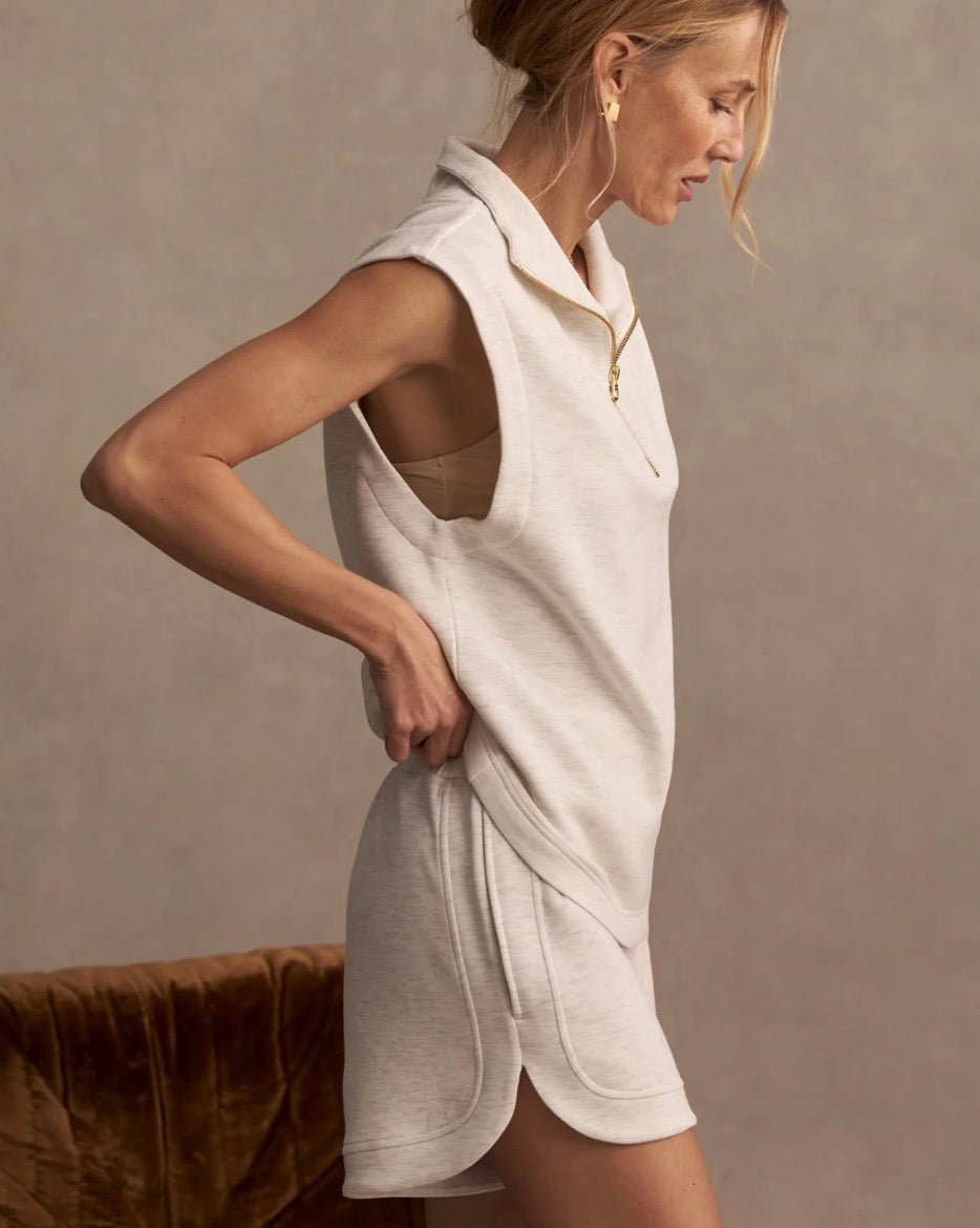 Varley - Olli High-Rise Short - Ivory Marl