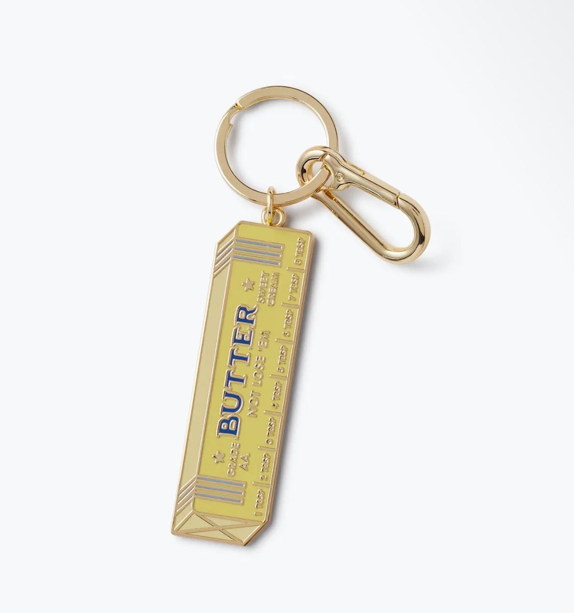 Rifle Paper Co. - Enamel Keychain - Butter Not Lose ‘Em