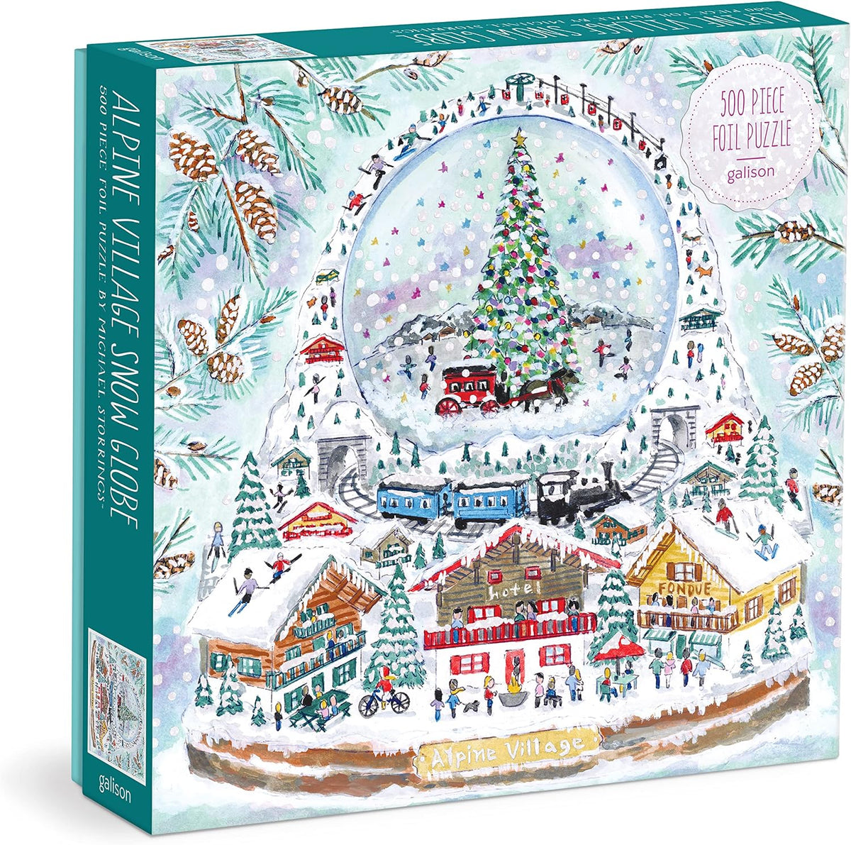 Michael Storrings - Alpine Village Snow Globe - 500 Pc Puzzle