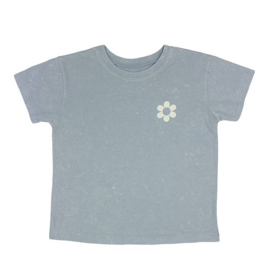 Girl's Boxy Tee - Bloom - Blue