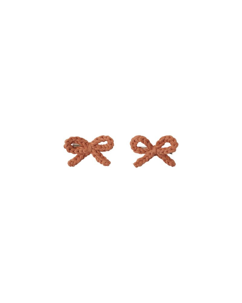 Rylee + Cru - Crochet Bow Clips - Poppy