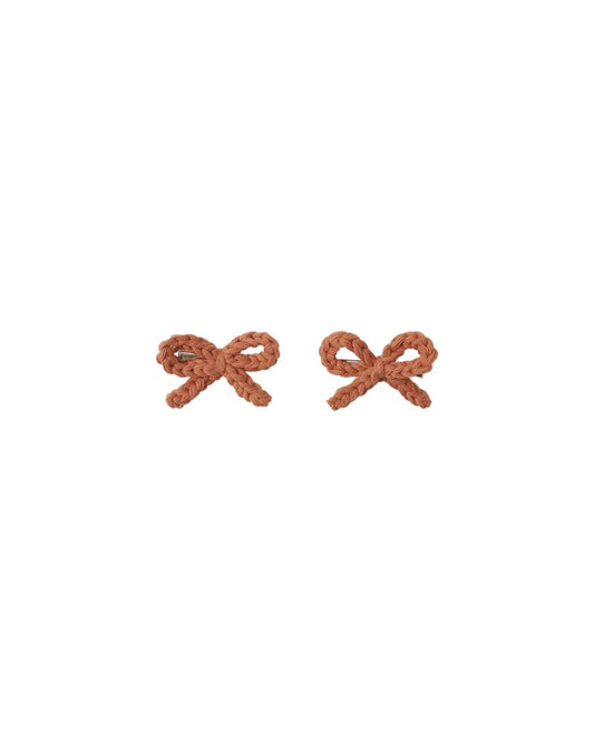 Rylee + Cru - Crochet Bow Clips - Poppy
