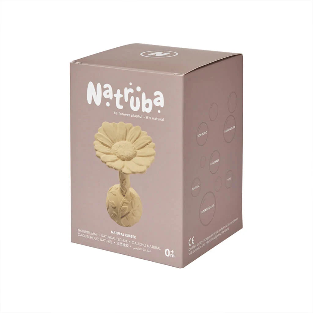 Natruba - Natural Rubber Rattle - Daisy