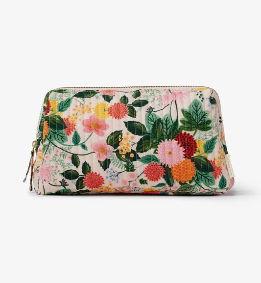Rifle Paper Co. - Quilted Large Cosmetic Bag - Dahlia