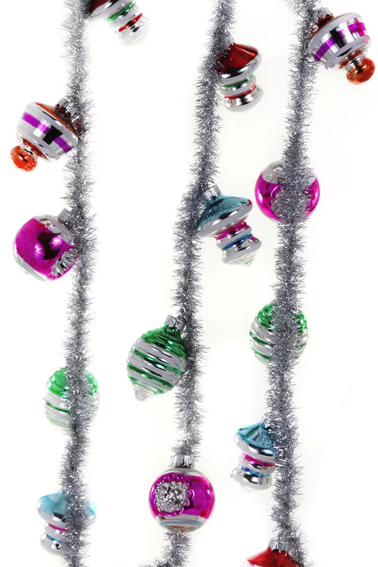 Cody Foster - Vintage Bauble Garland - Silver