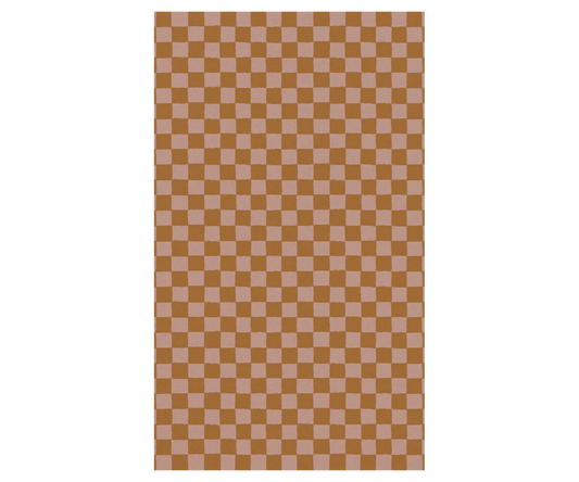 Maileg - Giftwrap, 10m - Checker - Rose/Ocher