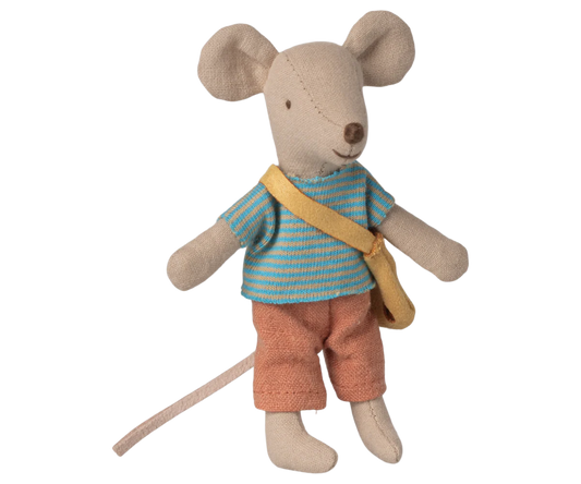 Maileg - Little Brother Mouse With Bag - PREORDER
