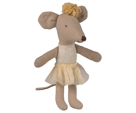 Maileg - Ballerina Mouse, Little Sister - Off White - PREORDER