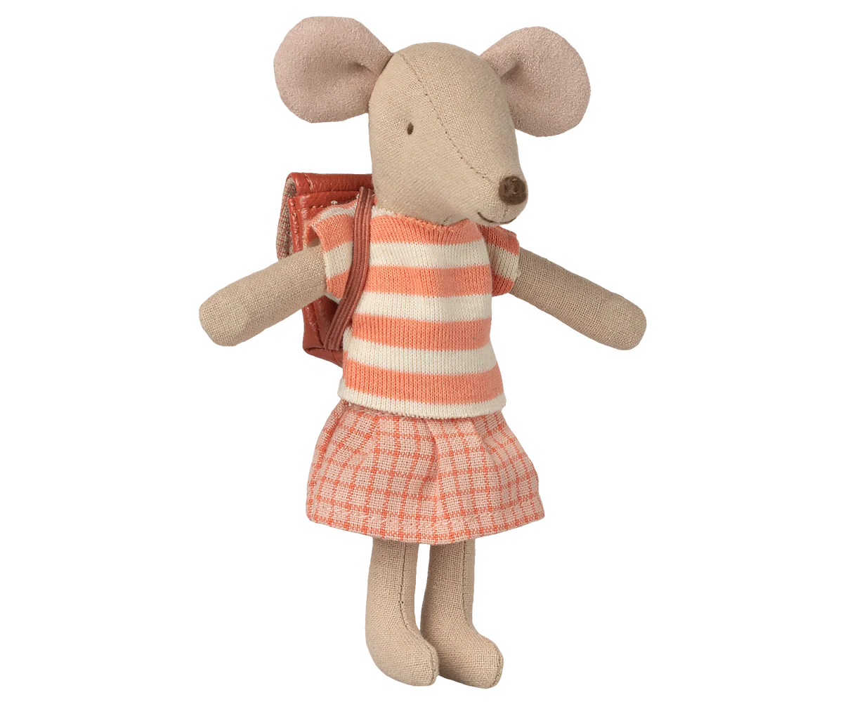 Maileg - Tricycle Mouse, Big Sister - Coral