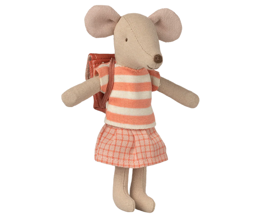Maileg - Tricycle Mouse, Big Sister - Coral - PREORDER