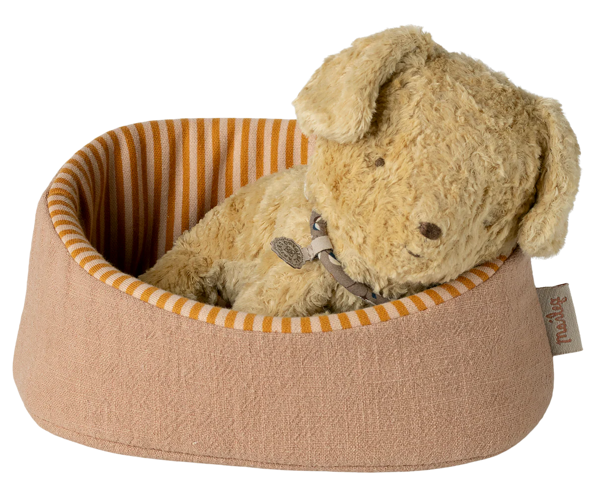 Maileg - Puppy Basket - Powder