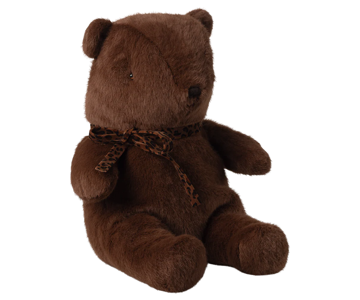 Maileg - Teddy Bear Plush, Medium - Dark Chocolate