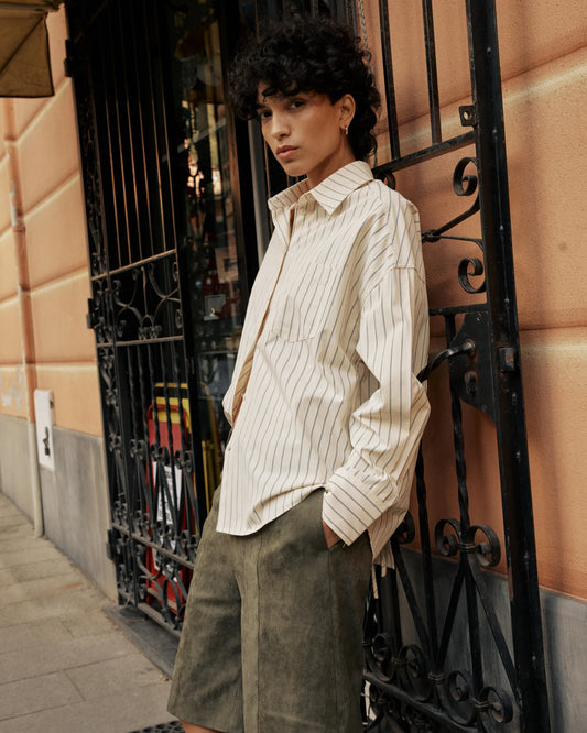 The Valerie Long Sleeve Button Up - Vanilla