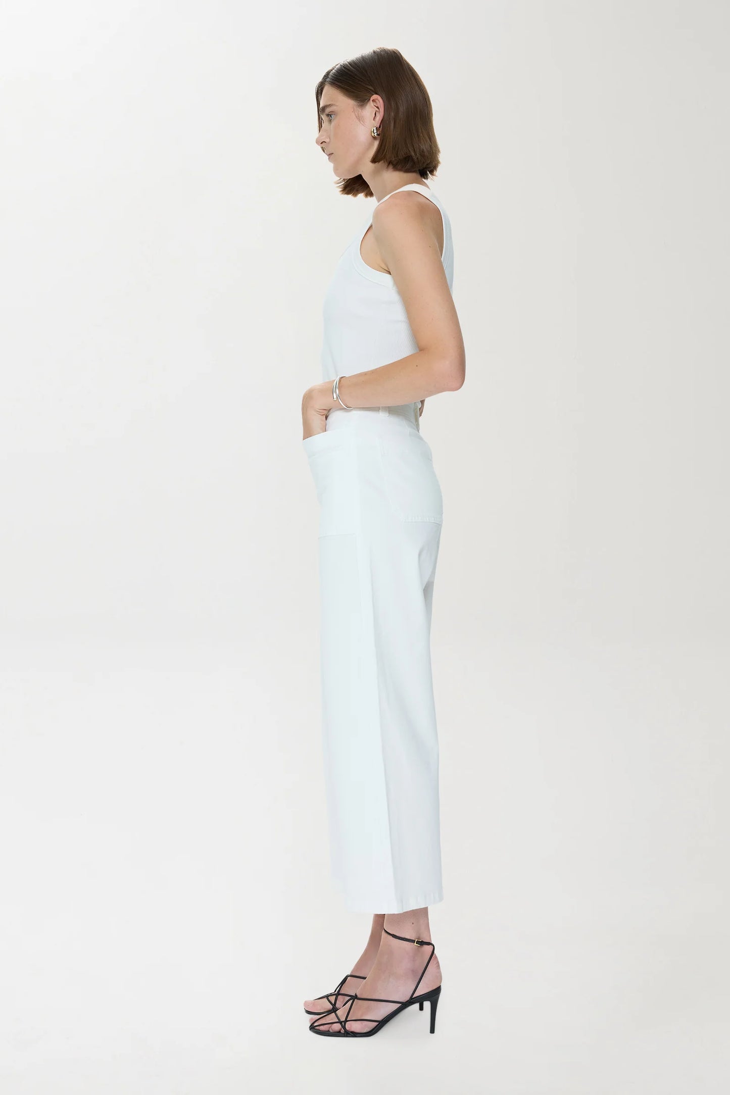 Pistola - Zooey Patch Pocket Utility Pant - Le Blanc