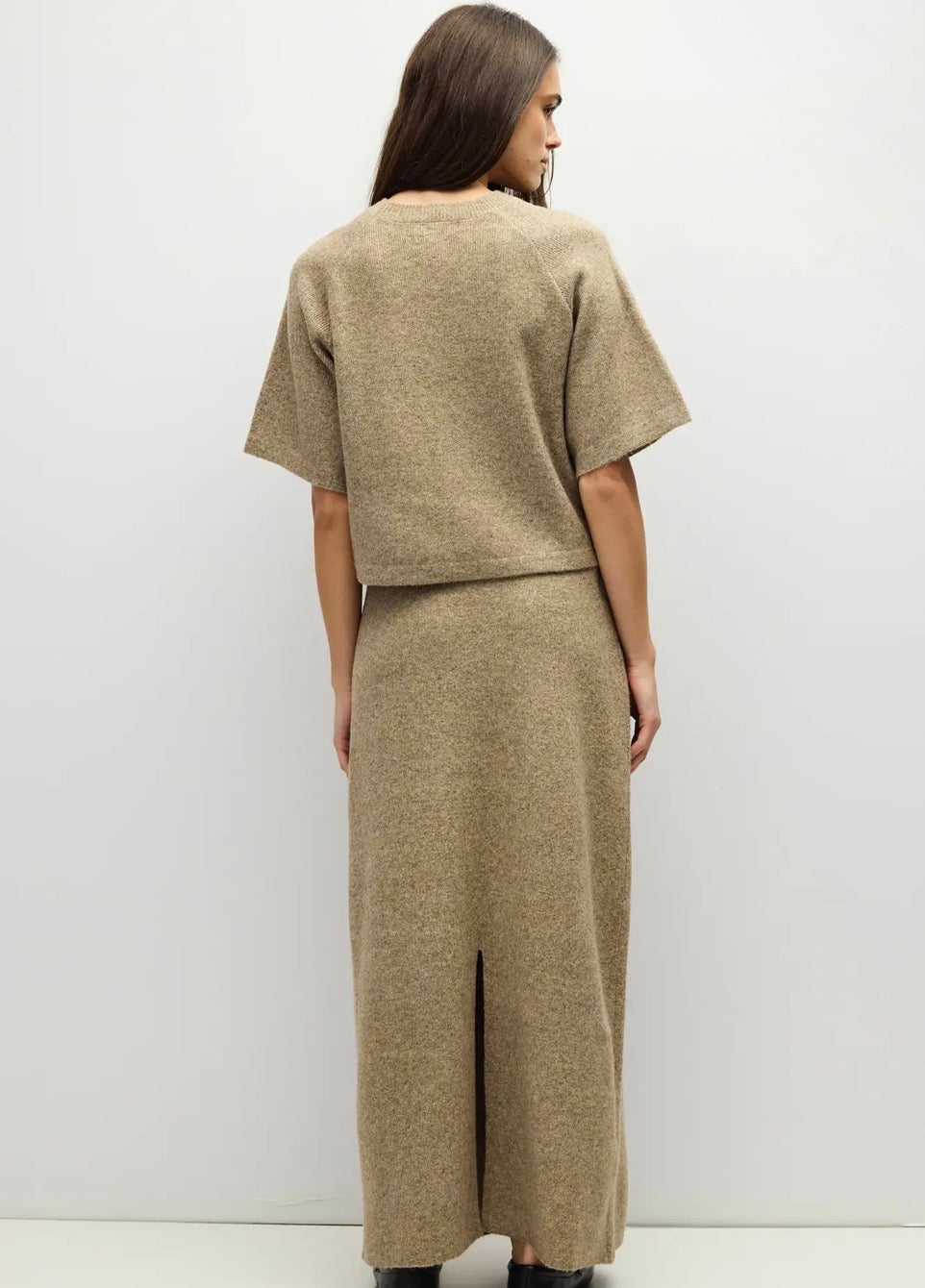 Raglan Sleeve Sweater Top - Taupe