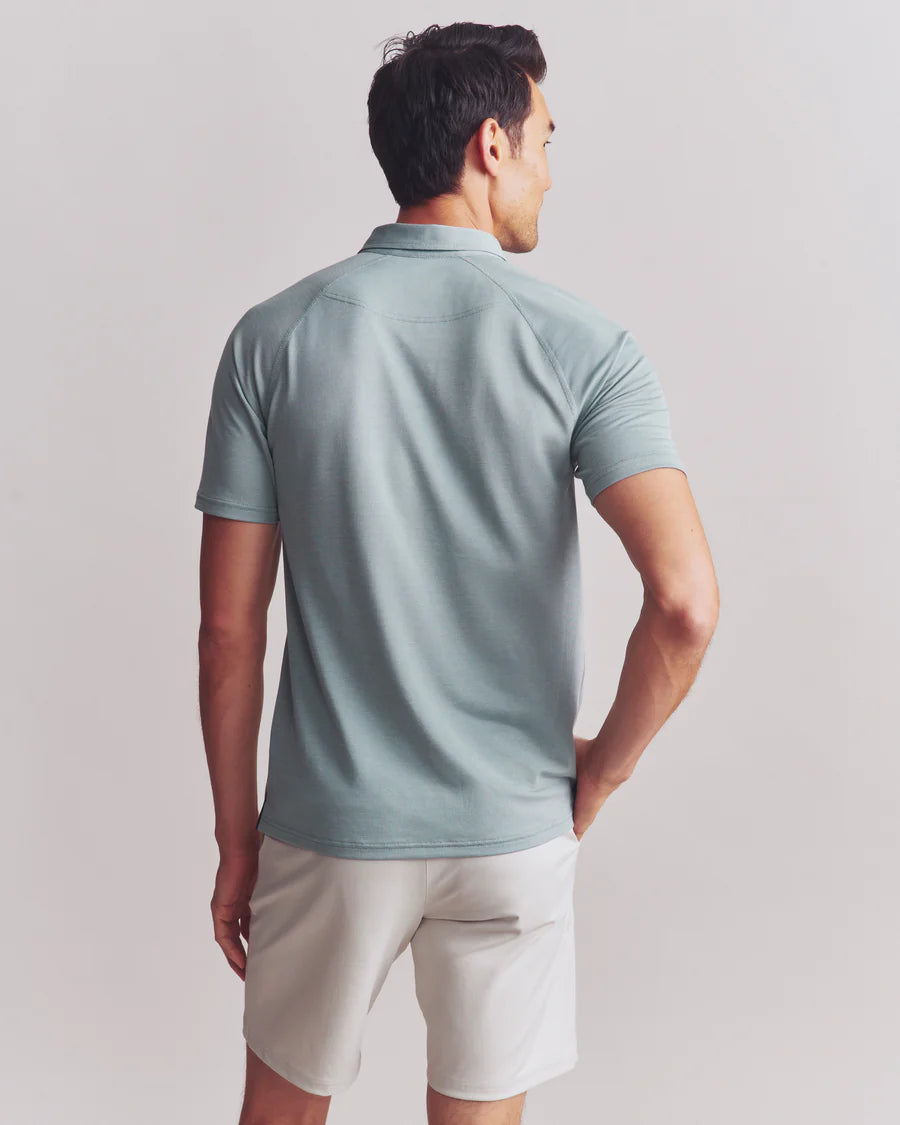 Men's Delta Pique Polo - Stormy Sea Green