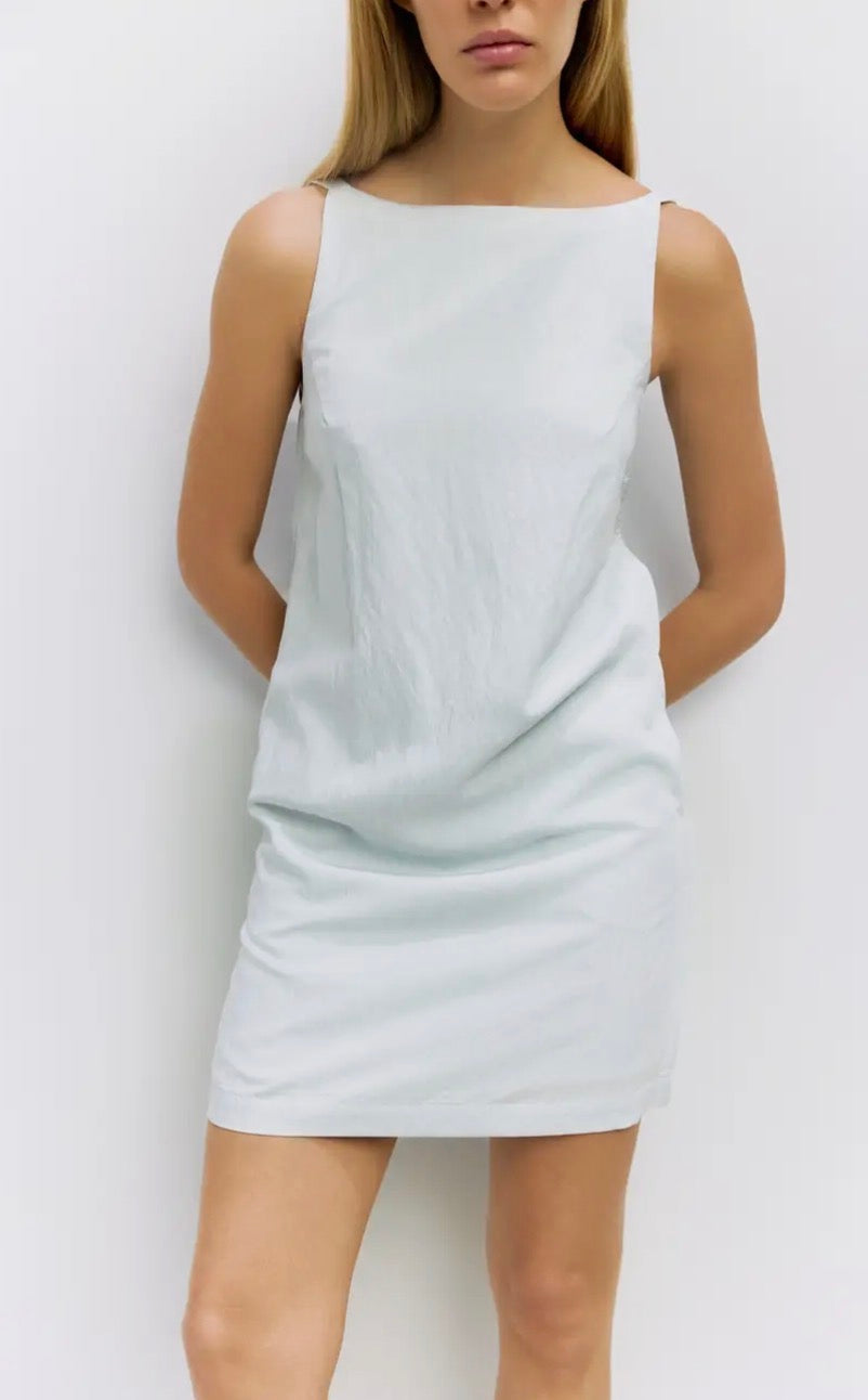 Open Back Summer Midi Dress - Sky Blue