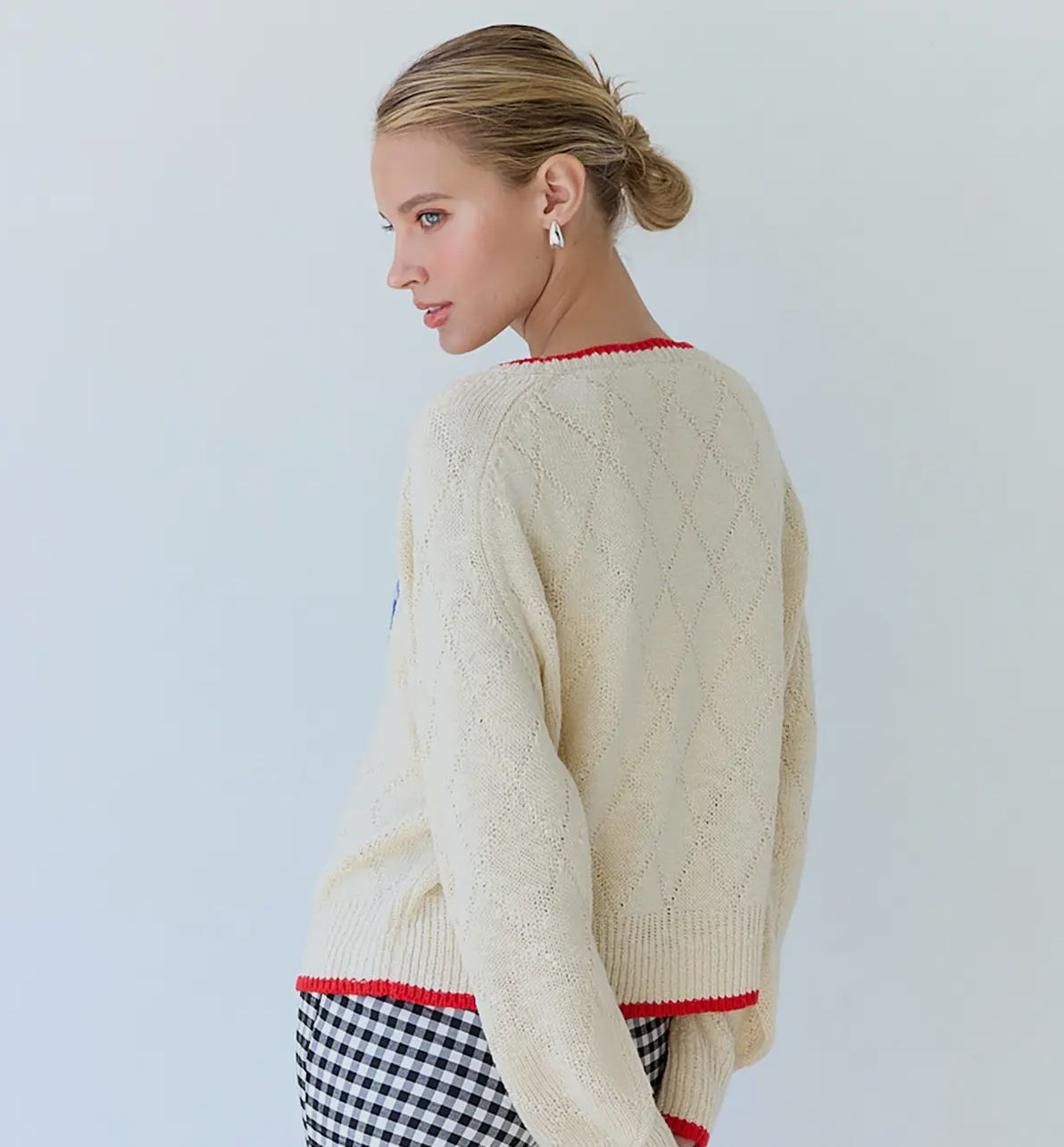 Kissing Fish Sweater - Deep Ivory