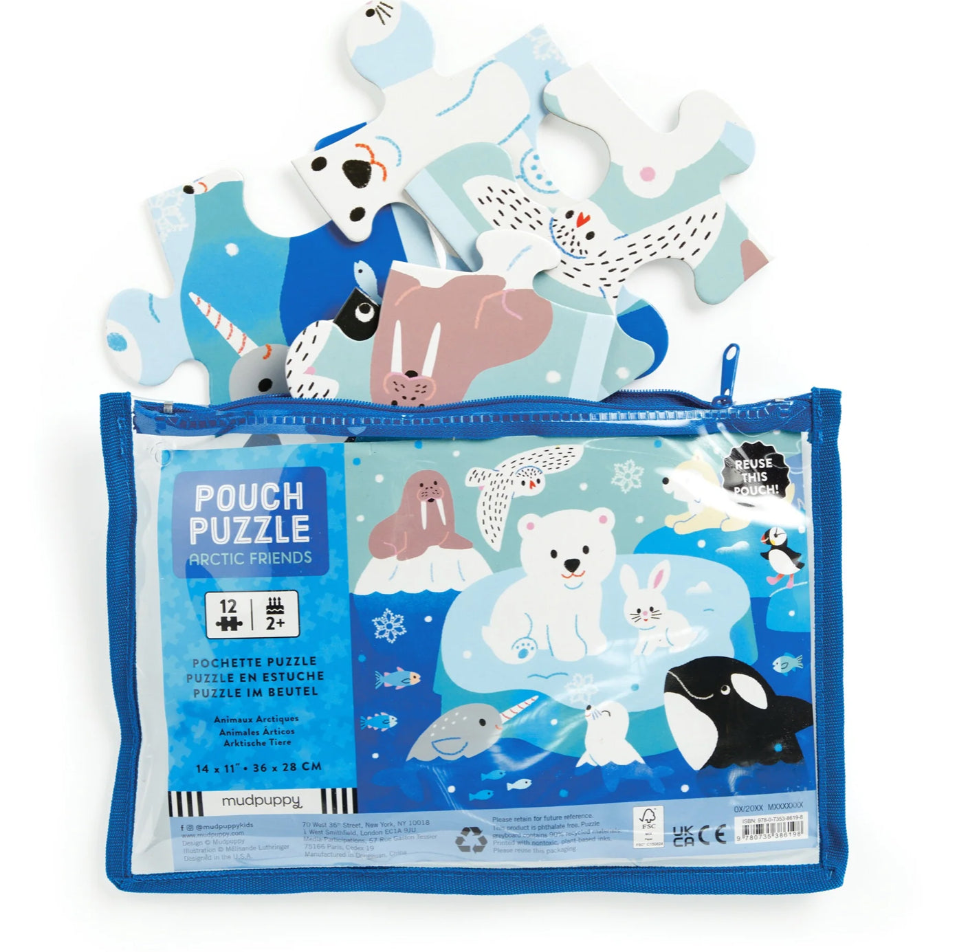 Mudpuppy - Pouch Puzzle - Arctic Friends