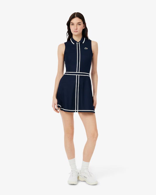 Lacoste - Ultra Dry Heritage Trim Golf Dress - Navy