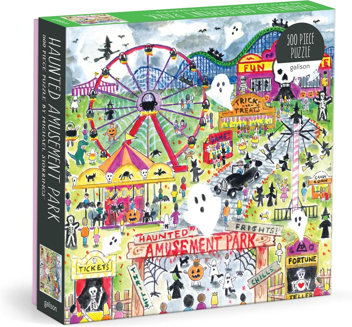 Haunted Amusement Park - 500 Piece Puzzle by Michael Storrings
